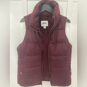 Maroon Old Navy Puffy Vest.